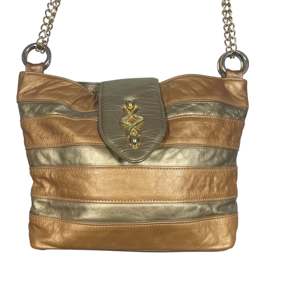 Vintage Gold/Pewter/Copper Shoulder Bag